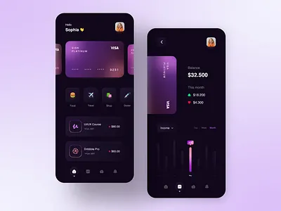 Finance app - Mobile app app design bank bank app banking banking app elegant finance finance app financial financial app minimal mobile app mobile design ui design ui trend user interface