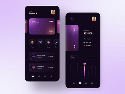 Finance app - Mobile app app design bank bank app banking banking app elegant finance finance app financial financial app minimal mobile app mobile design ui design ui trend user interface