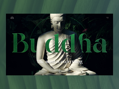 Buddha website direction apple balkan buddha croatia design green mind mindset montenegro peace relax serbian designer trees typographic typography ui