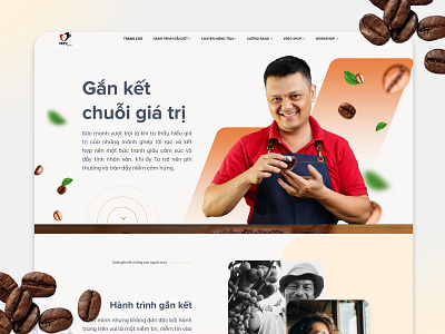 Vero Coffee Homepage app branding design figma illustrator logo photoshop ui uidesign ux