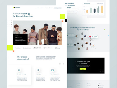 Fintech Landing page UI/UX Design app clean design clean ui finance app fintech app fintech branding fintech logo food homepage illustration minimal design money app money management moneyapp real estate ui ui design uidesign uiux