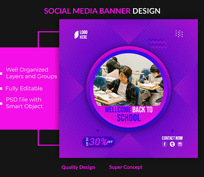 Social media banner design clean instagram post social media banner social media design