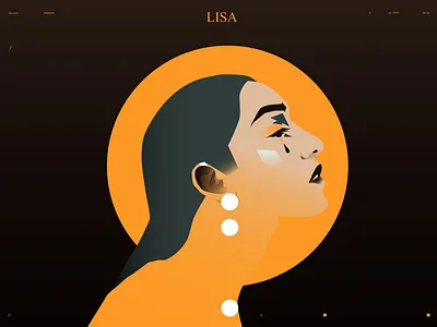 Lisa abstract composition girl portrait illustration laconic lines minimal portrait portrait illustration poster poster art