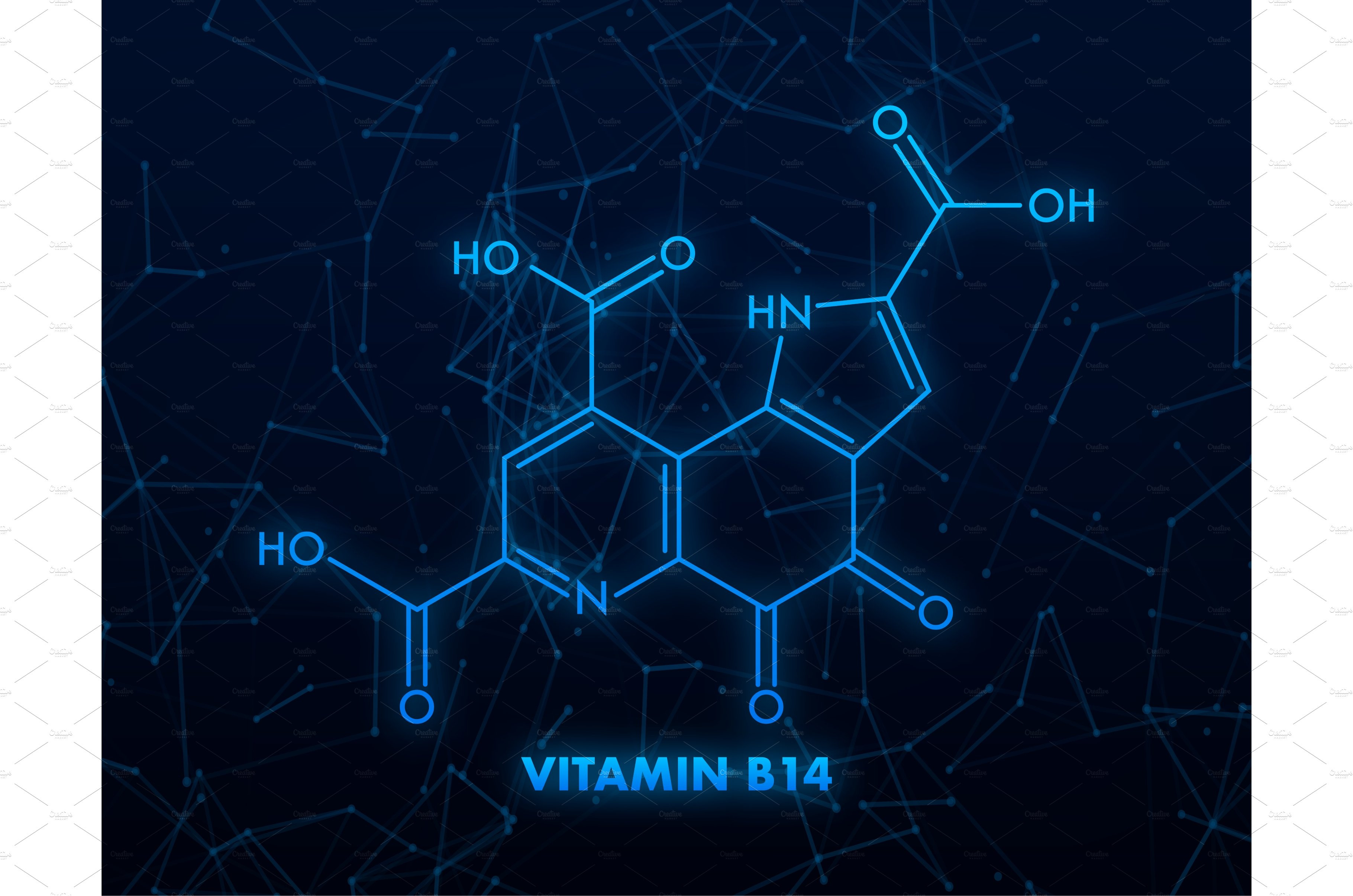Structural formula of vitamin B14 on by DG-Studio on Dribbble