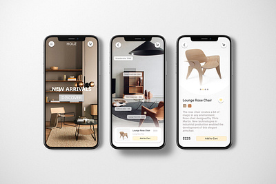 HOUZ FURNITURE APP app design design figma figmadesign furniture furniture app ui ux webdesign