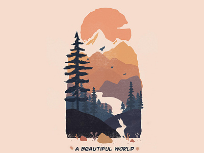 Mountain creativepeddler design drawing forest graphic design illustration minimal mountain procreate procreate art scene scenery