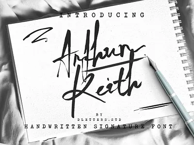 Arthur Keith - Signature Style Font branding design font fontdesign handlettering handwritten lettering script font signature font signature logo