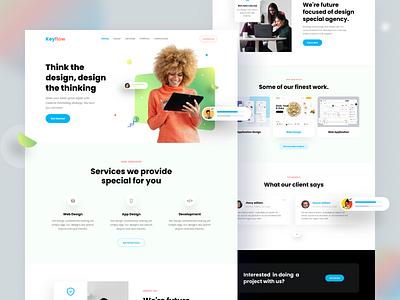 Digital Agency - Landing page agency clean ui creative creative agency design ux digital agency homepage landing page minimal productdesign template trend trending trendy ui ux web design web ui website