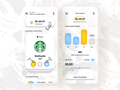 Fintech | Banking for freelancer 3d analytics app analytics chart analytics dashboard app concept app design app designer application budget design expense income minimal product design shadow trendy uidesign uxdesign