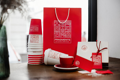 Identity and packaging design for Fragments coffee best design best logo branding cafe branding cafe identity cafe logo cafe menu coffee coffee branding coffee logo design identity identity design illustration logo logotype package packagedesign packaging vector