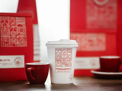 Identity and packaging design for Fragments coffee bestofpackaging branding cafe branding cafe logo coffee coffee bag coffee branding coffee logo creative design creative logo design identity identity design illustration logo of design olenafedorova packagedesign packaging