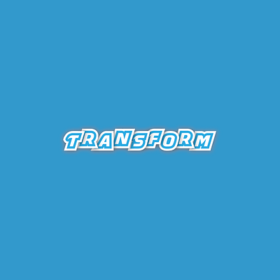 TRANSFORM logo branding logo desing transform typogaphy