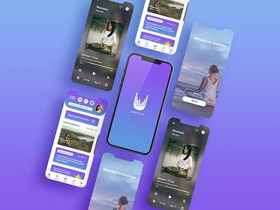 Meditation App app app concept icon logo meditate meditating meditation meditation app minimal ui uidesign uiux ux