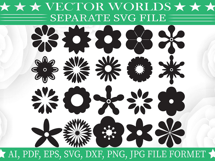 Retro Flower Svg, Flower Svg by SetaraAsma on Dribbble