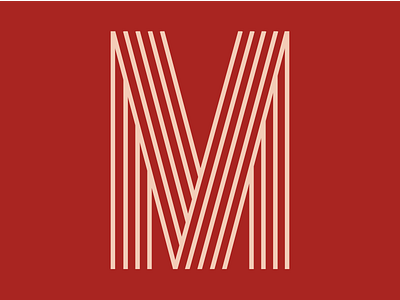 Red letter "M" - 36 Days of Type 36days m 36daysoftype 36daysoftype08 challenge letter lettermark logo mark netflix red symbol type typeface typography