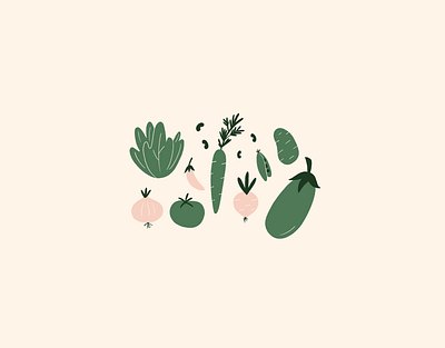 Bromelyā vegetables brand illustration doodle illustration minimalist minimalist illustration procreate vegetables