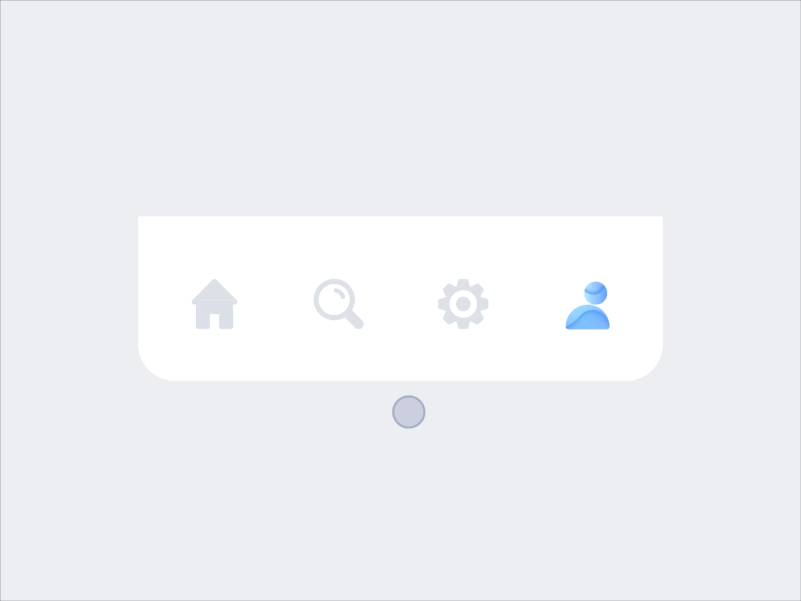 Animated Tab Bar bottom navigation gradient home icon animation interaction interaction animation navigation menu user experience user interface