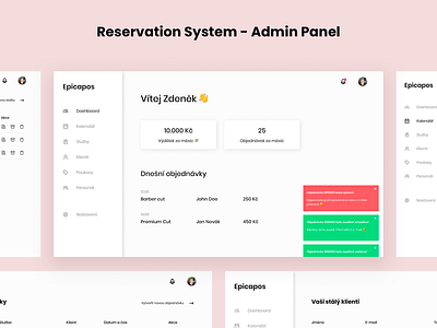 Reservation system - Admin panel admin dashboard admin panel dashboad dashboard ui reservation ui ui design uidesign uiux web