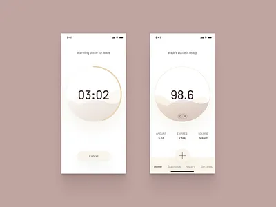Baby bottle warmer app app design baby bottle warmer mobile app smart cup temperature timer