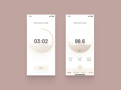Baby bottle warmer app app design baby bottle warmer mobile app smart cup temperature timer