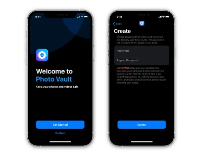 Get Started - Create - Setup app app design change password create account flat forgot password mobile app new user onboarding onboarding flow password password reset registration setup profile sign up ui ui kit ux