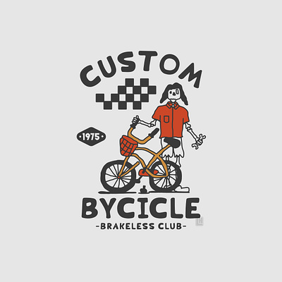 custombycicle branding bycicle campfire design forest icon illustration logo typography vector
