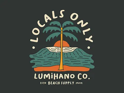 LOCALSONLY beach design illustration summer summer camp summertime surf