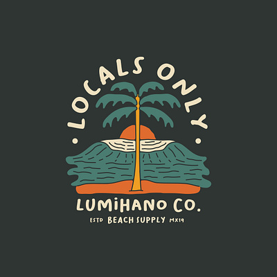 LOCALSONLY beach design illustration summer summer camp summertime surf
