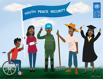 "Youth Participation" UNDP Solomon Islands artwork characterdesign design digitalart flat illustration poster poster design undp vector art