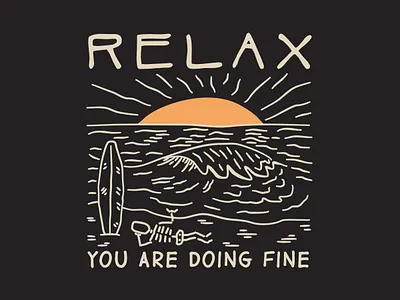 relax beach illustration summer