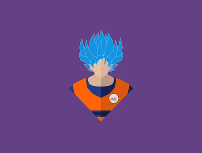 Goku anime character design dragon ball super goku illustration minimal