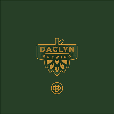 daclyn brewing badge beer brand branding db icon initial logo logodesign monogram monoline simple vintage