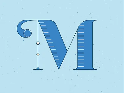 36 Days of Type M 36 days of type 36daysoftype 36daysoftype13 blue design graphic graphic design hand drawn hand lettering handlettering illustration illustrator letter lettering letters orange series vector