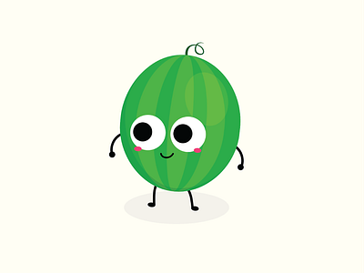 Wonderful Watermelon character design flat fruit illustration vector watermelon