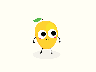 Marvellous Mango character design flat fruit illustration mango vector