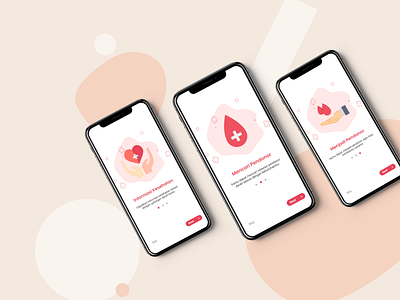 Onboarding Screen Blood Donation Apps blood iphone x onboarding