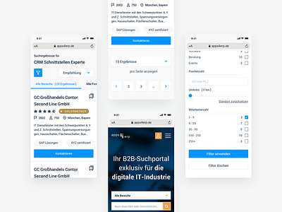 apps4erp • B2B search portal for the IT industry agency boutique agency branding custom software development design studio europe mobile app design mobile app development product design software house technology partner ui ui design ux ux design uxui wayfinding web design web development website