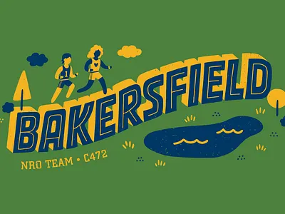 Bakersfield, CA Tee bakersfield california illustration joggers lettering park t shirt