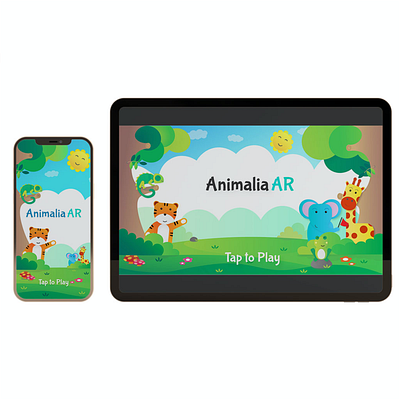 Animalia AR - Landing Page animals augmentedreality childrens app childrens illustration design illustration ui uidesign ux uxdesign