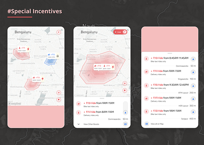 Special Incentives - Partners android app app design bike clean delivery design interaction location map mobie app mobile mobile app mobile app design mobile design mobile ui search taxi ui ux