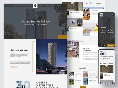 Website UI/UX Prototype - Grupe Bamba Ndiaye arquitecture construction construction company constructor designui furniture furniture design furniture website inspiration uidesign uiuxdesign web design