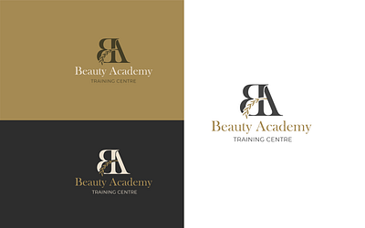 Beauty Academy Logo v1 branding flat illustrator logo minimal typography