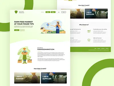 Farm Feed Market Website Design design landing page ui ui design ux web website design