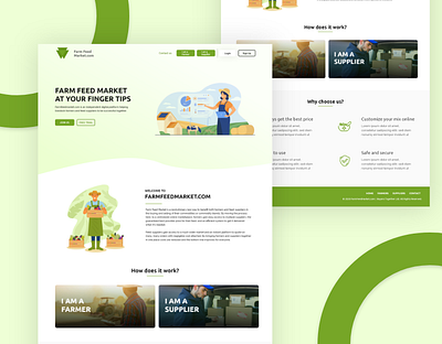 Farm Feed Market Website Design design landing page ui ui design ux web website design