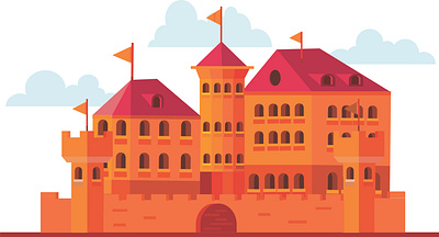 Castle 💚 design flat illustration vector