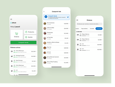 Restaurant management app food order app food ordering food ordering app minimalist order management product management restaurant app transaction list