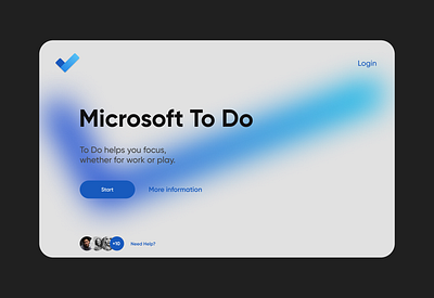 Microsoft ToDo redesign design minimal ui ux web