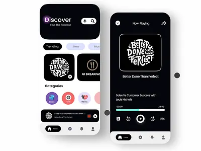Podacst app ui app ui appdesign appdesigner appui appux branding branding design design podcastappui ui uidesign uidesigner uiux user experience ux uxdesign web