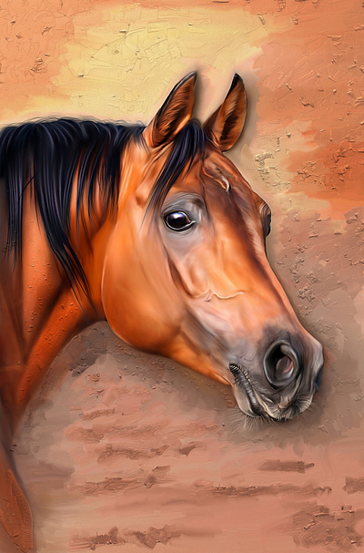 Horsy animal painting cowboy digital art digital painting digital portrait horse horse riding illustration pet portrait painting potrait realism