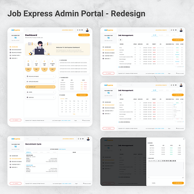 Job Express Admin Portal admin panel design job hunting myanmar responsive web design ui ui design user experience user interface ux design